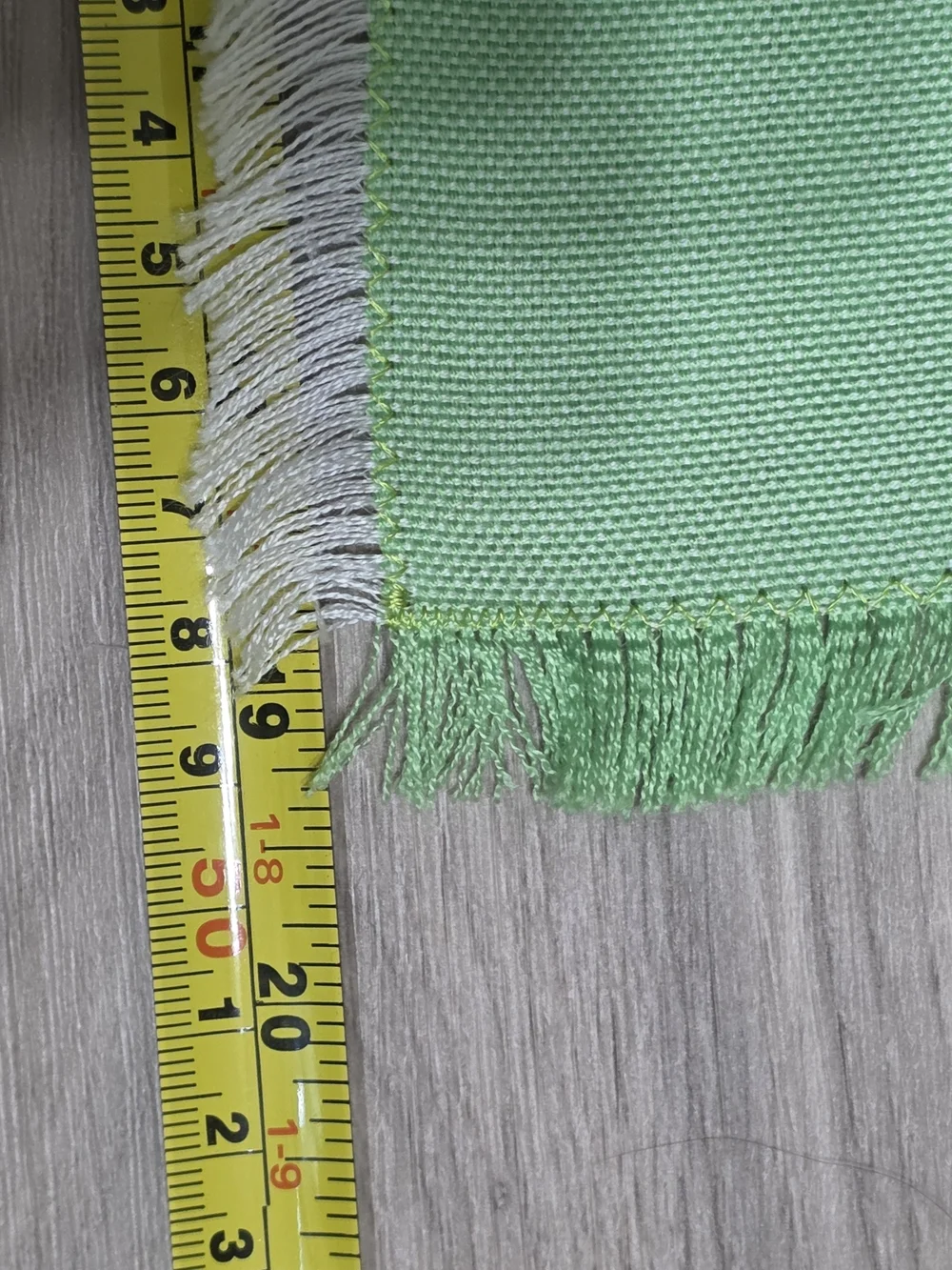 Vintage Handmade Green Linen Tablerunner Embroidered Asian Figures Weaving